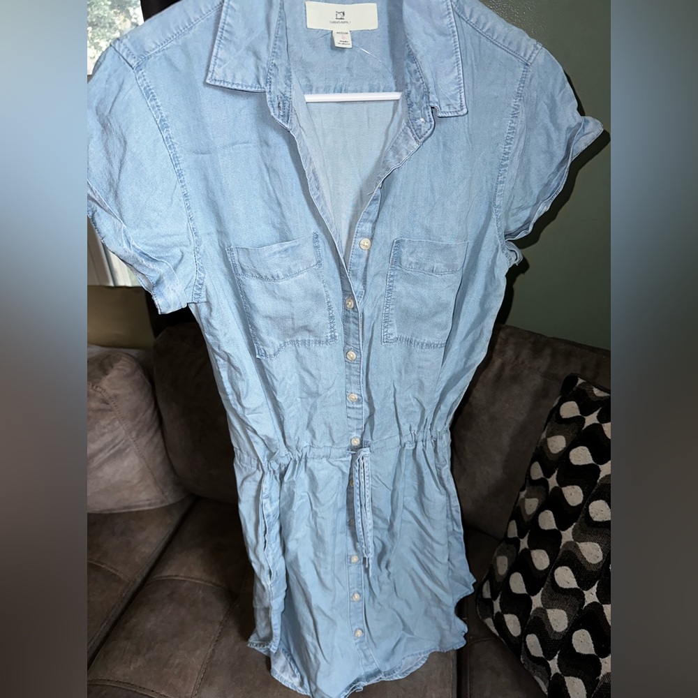 Thread & supply Jean shirt dress